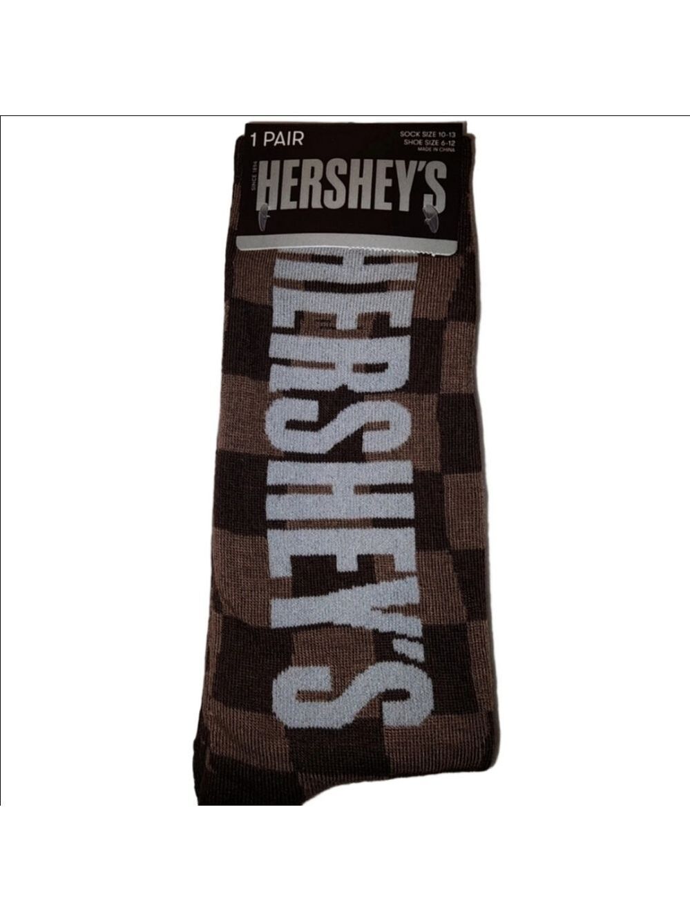 4 / $25 Hersheys Chocolate Bar Novelty Socks Brown Graphic Crew Socks